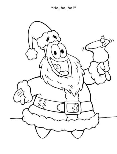 Spongebob Christmas Coloring Pages - Part 3